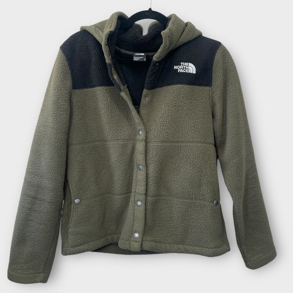 The North Face Gemma fleece hoodie jacket green women’s medium